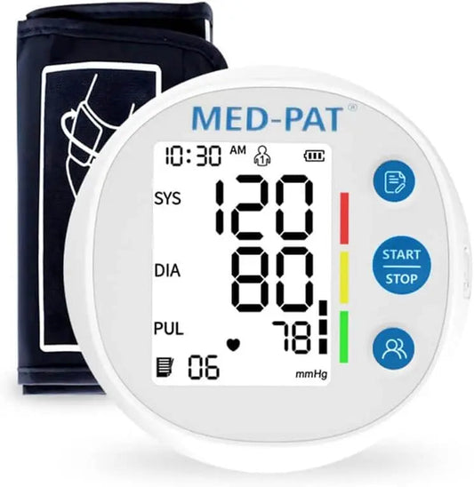 Med-Pat BP-R Round Blood Pressure Monitor | Automatic Digital BP Machine – FDA Cleared - Trending Wellness Store