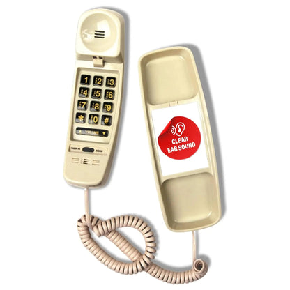 Med-Pat T-4 Trimline Telephone — Corded Amplified Phone, Wall-Mountable & Hearing Aid Compatible for Seniors - Trending Wellness Store