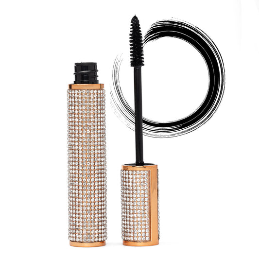 Mega Volume Vegan Mascara Black and Blue – Smudge-Proof with Handmade Diamond Case - Trending Wellness Store