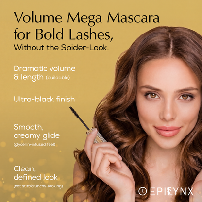 Mega Volume Vegan Mascara Black and Blue – Smudge-Proof with Handmade Diamond Case - Trending Wellness Store