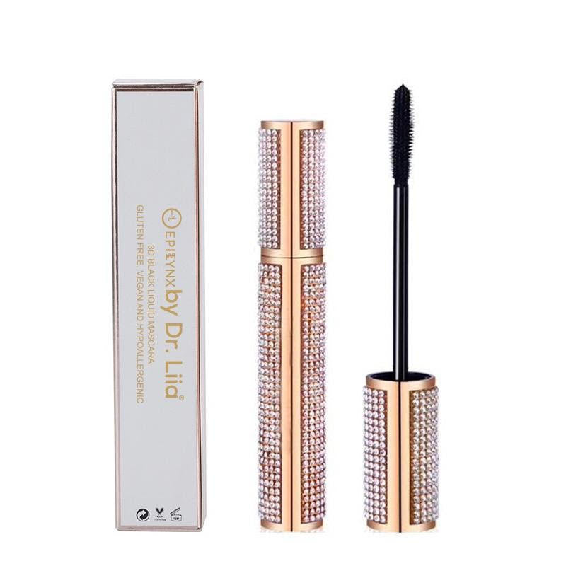 Mega Volume Vegan Mascara Black and Blue – Smudge-Proof with Handmade Diamond Case - Trending Wellness Store