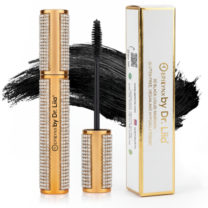 Mega Volume Vegan Mascara Black and Blue – Smudge-Proof with Handmade Diamond Case - Trending Wellness Store