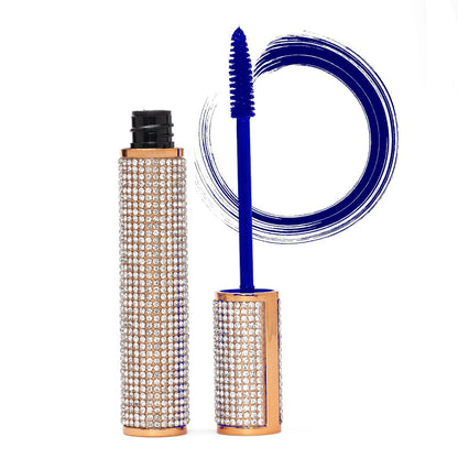 Mega Volume Vegan Mascara Black and Blue – Smudge-Proof with Handmade Diamond Case - Trending Wellness Store
