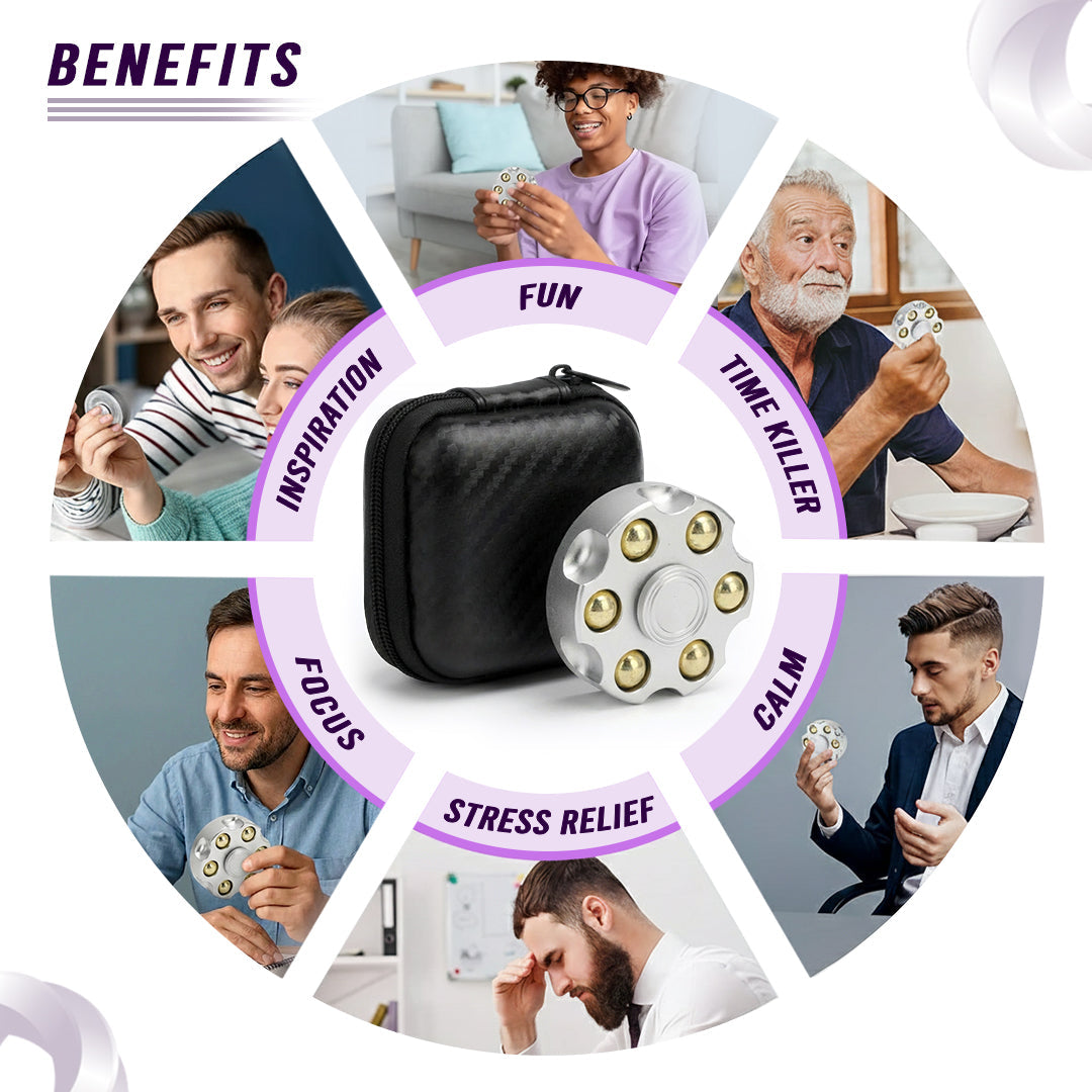 Metal Alloy Rotating Cylinder Spinner Fidget - Trending Wellness Store