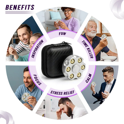 Metal Alloy Rotating Cylinder Spinner Fidget - Trending Wellness Store