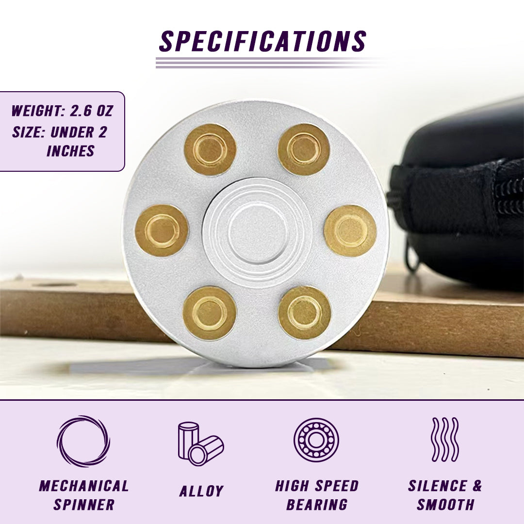 Metal Alloy Rotating Cylinder Spinner Fidget - Trending Wellness Store