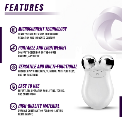 Microcurrent Facial Toning Massager - Trending Wellness Store