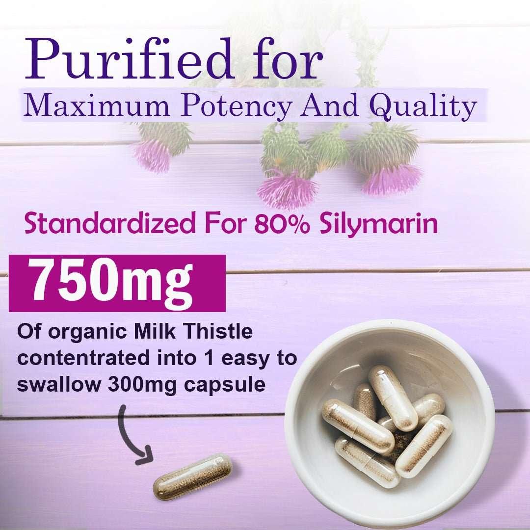 Milk Thistle 750mg supplement - Trending Wellness Store