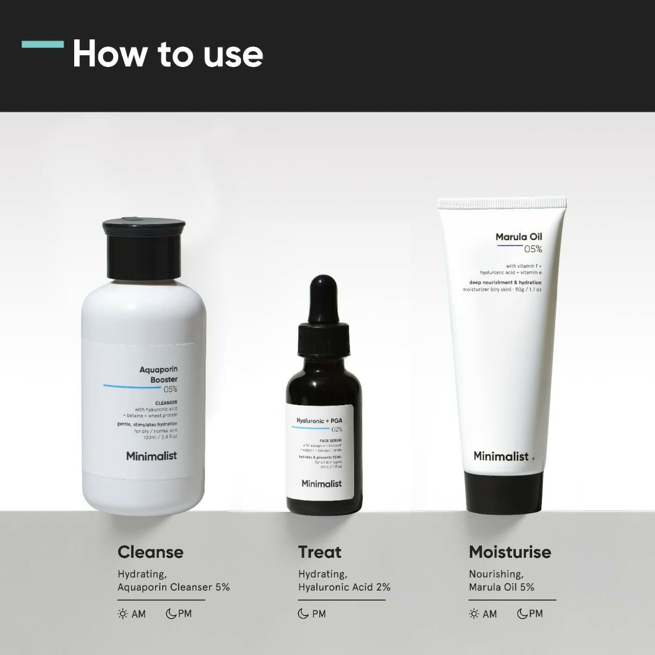 Minimalist Dry Skincare Kit - Face Wash, Moisturizer & Serum - Trending Wellness Store