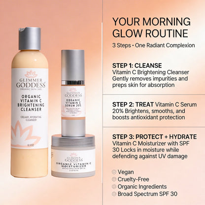 Morning Glow Routine – Vitamin C 3-Step Brightening System - Trending Wellness Store