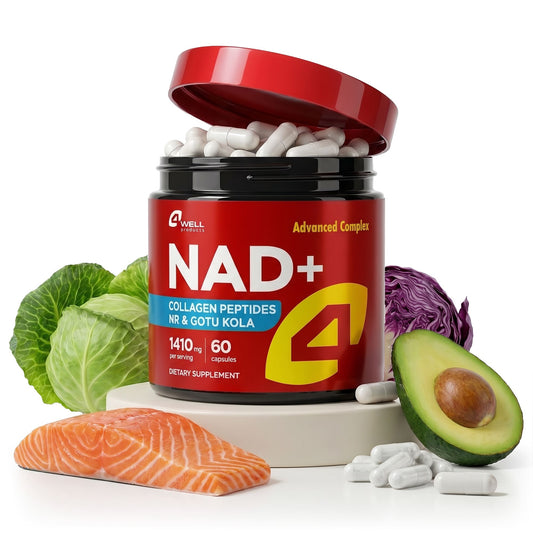 NAD Plus Supplement 1400mg with Nicotinamide Riboside, Collagen - 60 Capsules - Trending Wellness Store