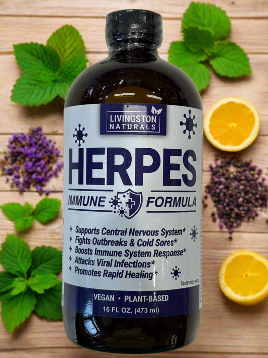 Natural Herpes Immune Support Formula – 16 fl oz by Livingston Naturals - Trending Wellness Store