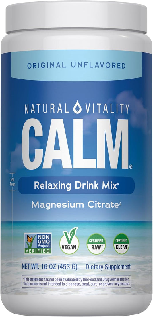 Natural Vitality Calm Magnesium Supplement, Original Unflavored, 16 oz (113 Servings) – Anti-Stress Drink Mix Powder – Plus Available DISCOUNTS!! - Trending Wellness Store