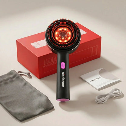 Nicebeam 3-in-1 Scalp Massager with Red Light Therapy for Hair Growth & Scalp Health - Trending Wellness Store