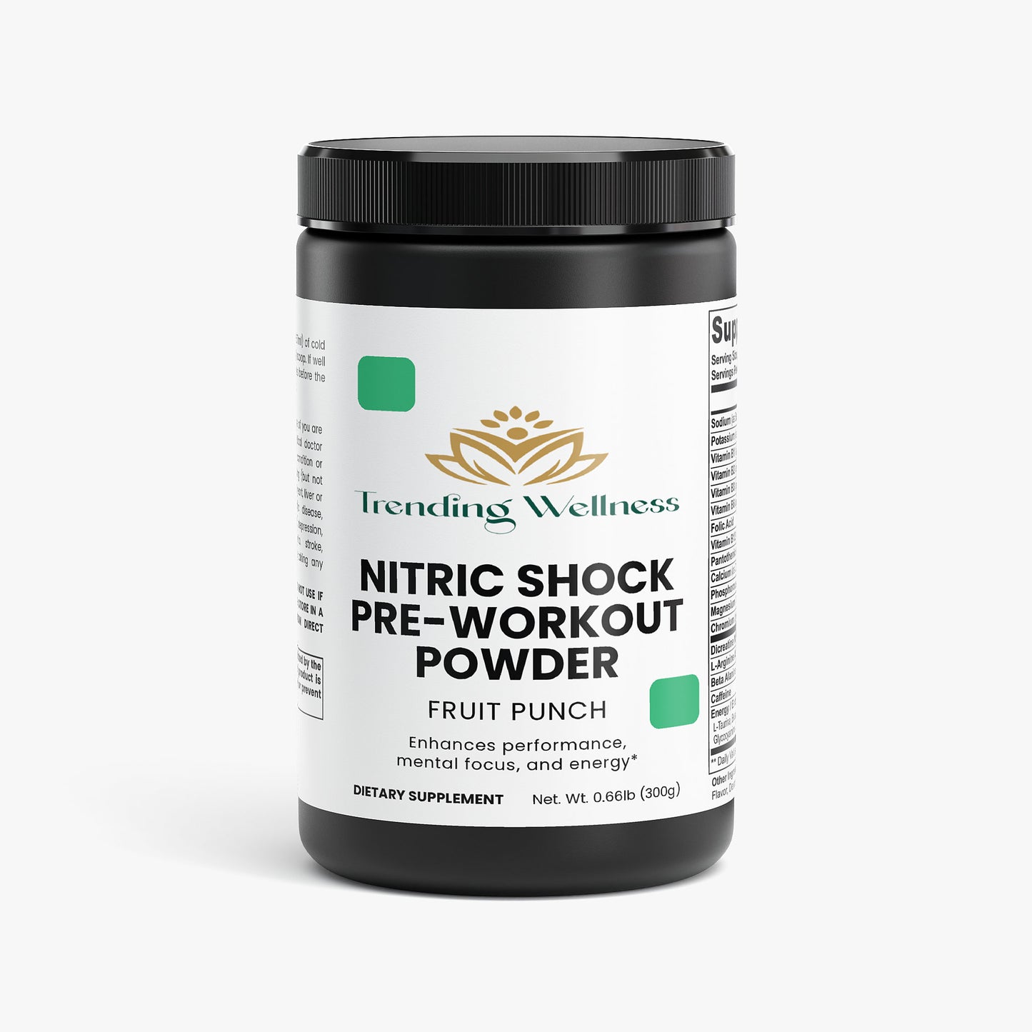 Nitric Shock Pre-Workout Powder (Fruit Punch) - Trending Wellness Store