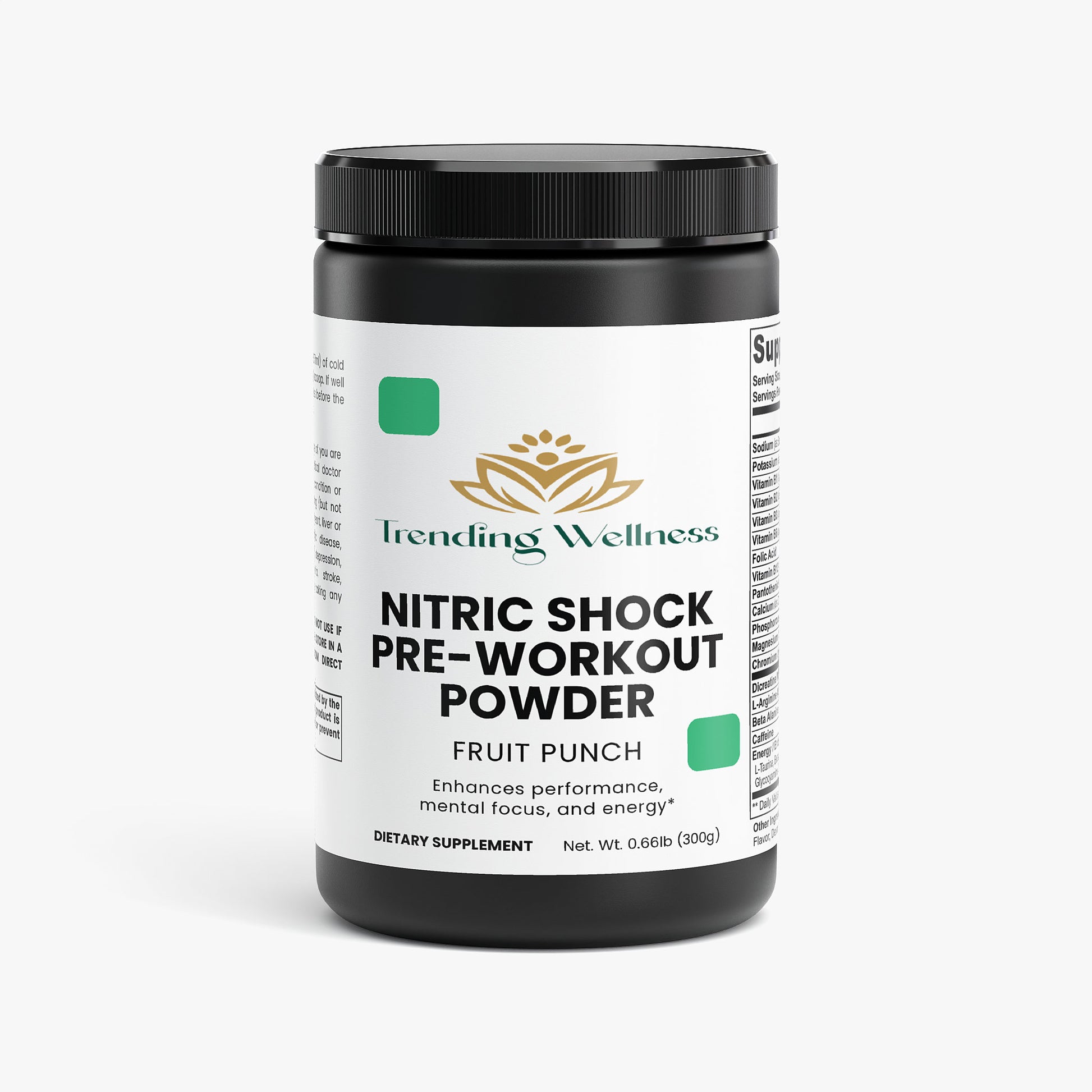 Nitric Shock Pre-Workout Powder (Fruit Punch) - Trending Wellness Store