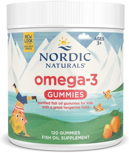 Nordic Naturals Nordic Omega-3 Gummies - Tangerine Flavor - 120 Count - 82 mg Total Omega-3s with EPA & DHA - Non-GMO - 60 Servings - Trending Wellness Store