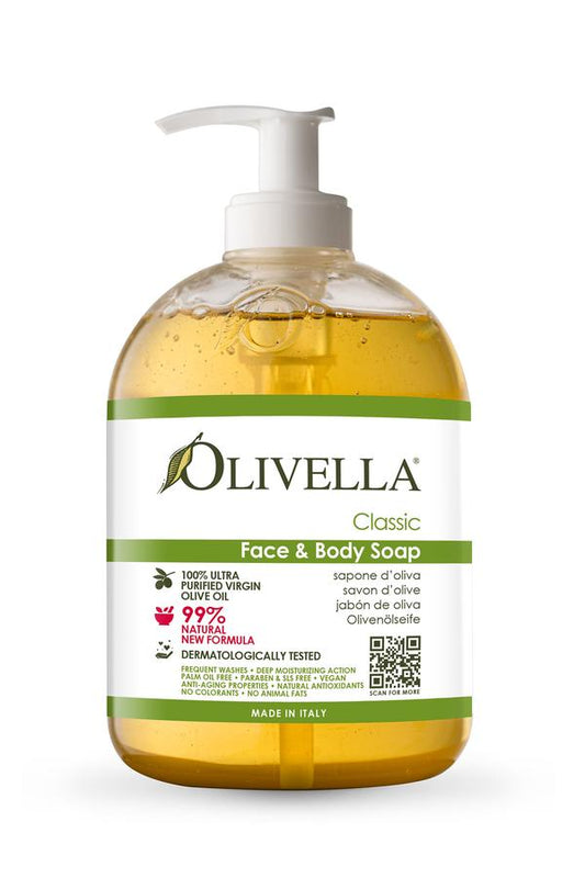 OLIVELLA Face & Body Liquid Soap Classic 16.9 oz - Trending Wellness Store