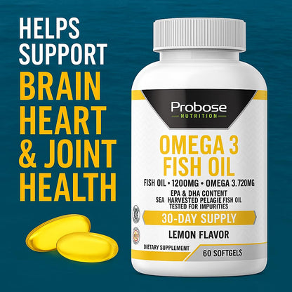 Omega 3 Fish Oil 30 Softgels 30-Day Supply - Trending Wellness Store