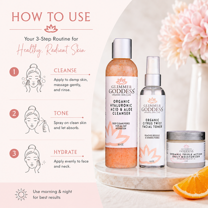 Organic 3-Step Anti-Aging Skin Care Routine - Trending Wellness Store