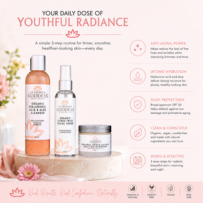 Organic 3-Step Anti-Aging Skin Care Routine - Trending Wellness Store
