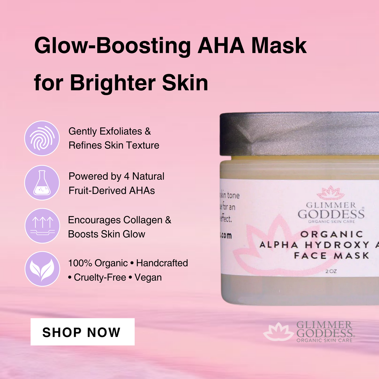 Organic AHA Face Mask – Renewing Treatment for Exfoliation & Glow - Trending Wellness Store