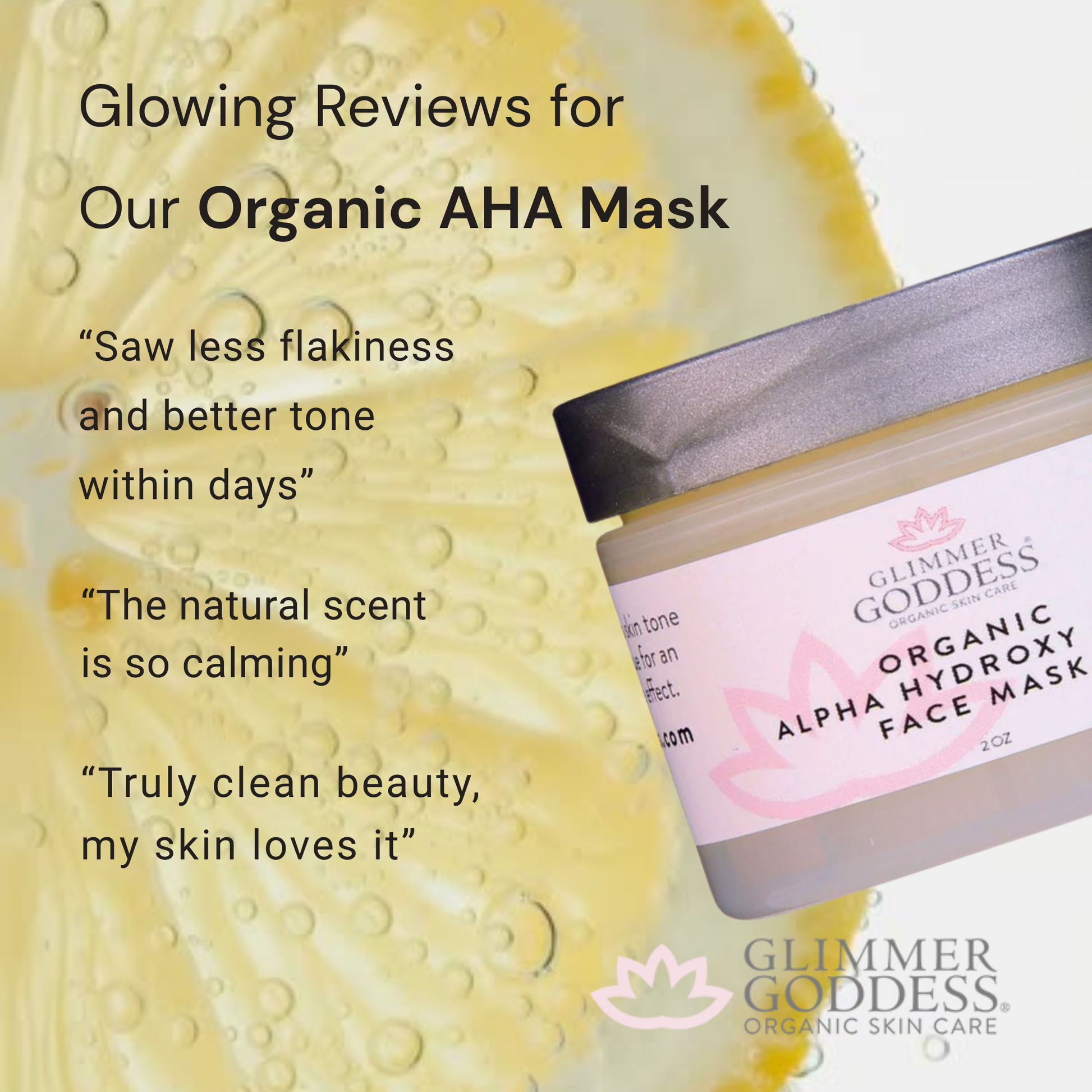 Organic AHA Face Mask – Renewing Treatment for Exfoliation & Glow - Trending Wellness Store
