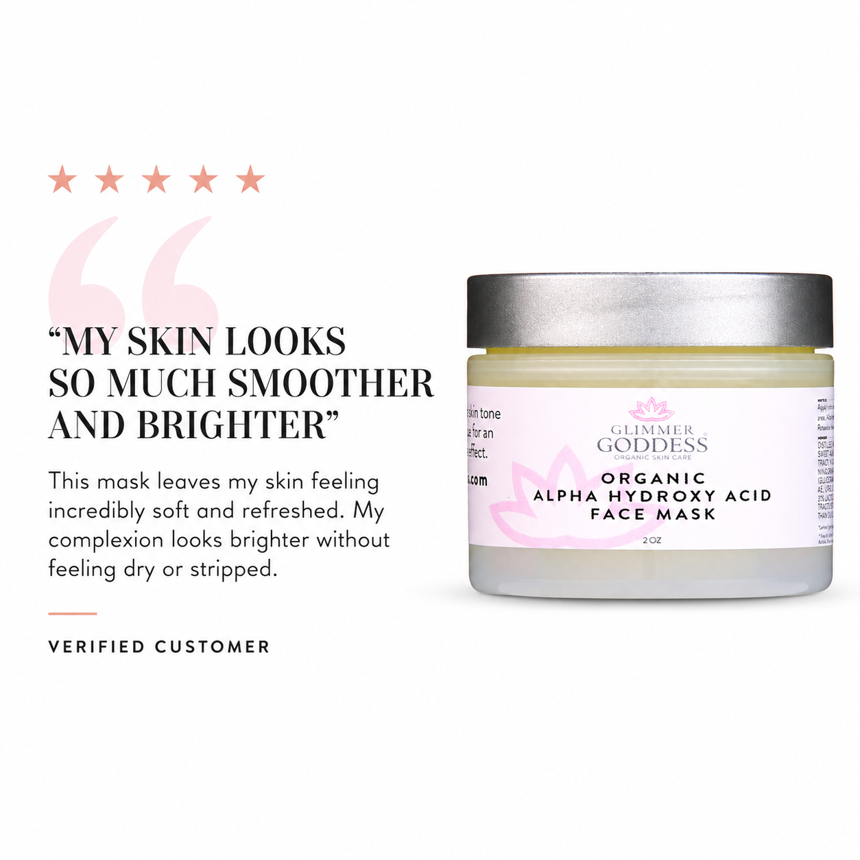 Organic AHA Face Mask – Renewing Treatment for Exfoliation & Glow - Trending Wellness Store