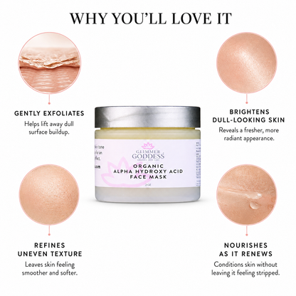 Organic AHA Face Mask – Renewing Treatment for Exfoliation & Glow - Trending Wellness Store