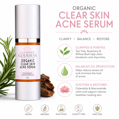 Organic Acne Serum – Oil Control & Pore Clearing Treatment - Trending Wellness Store