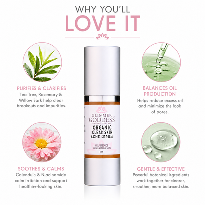 Organic Acne Serum – Oil Control & Pore Clearing Treatment - Trending Wellness Store