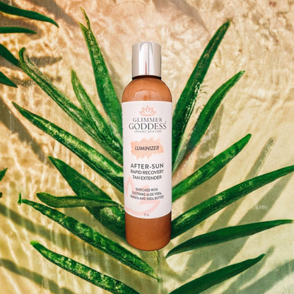 Organic After Sun Lotion & Tan Extender + Luminizing Shimmer - Trending Wellness Store