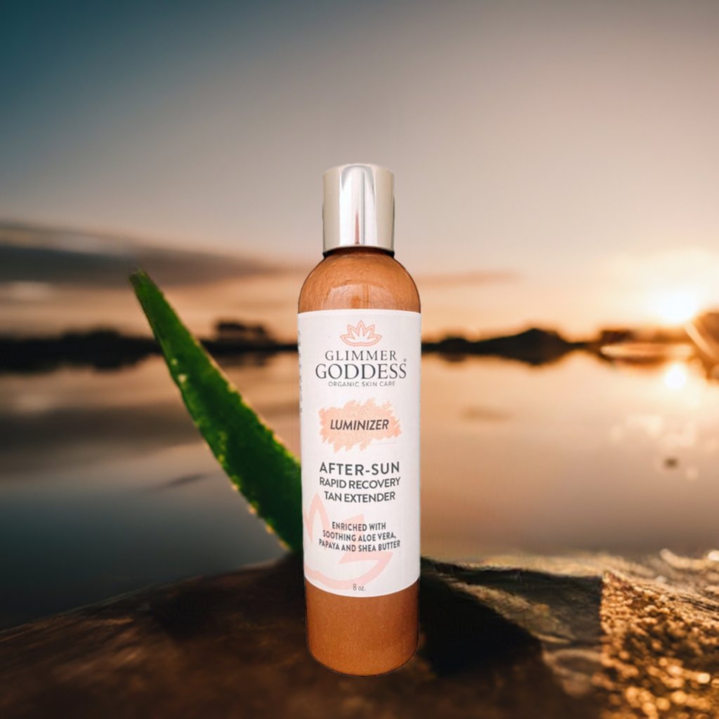 Organic After Sun Lotion & Tan Extender + Luminizing Shimmer - Trending Wellness Store