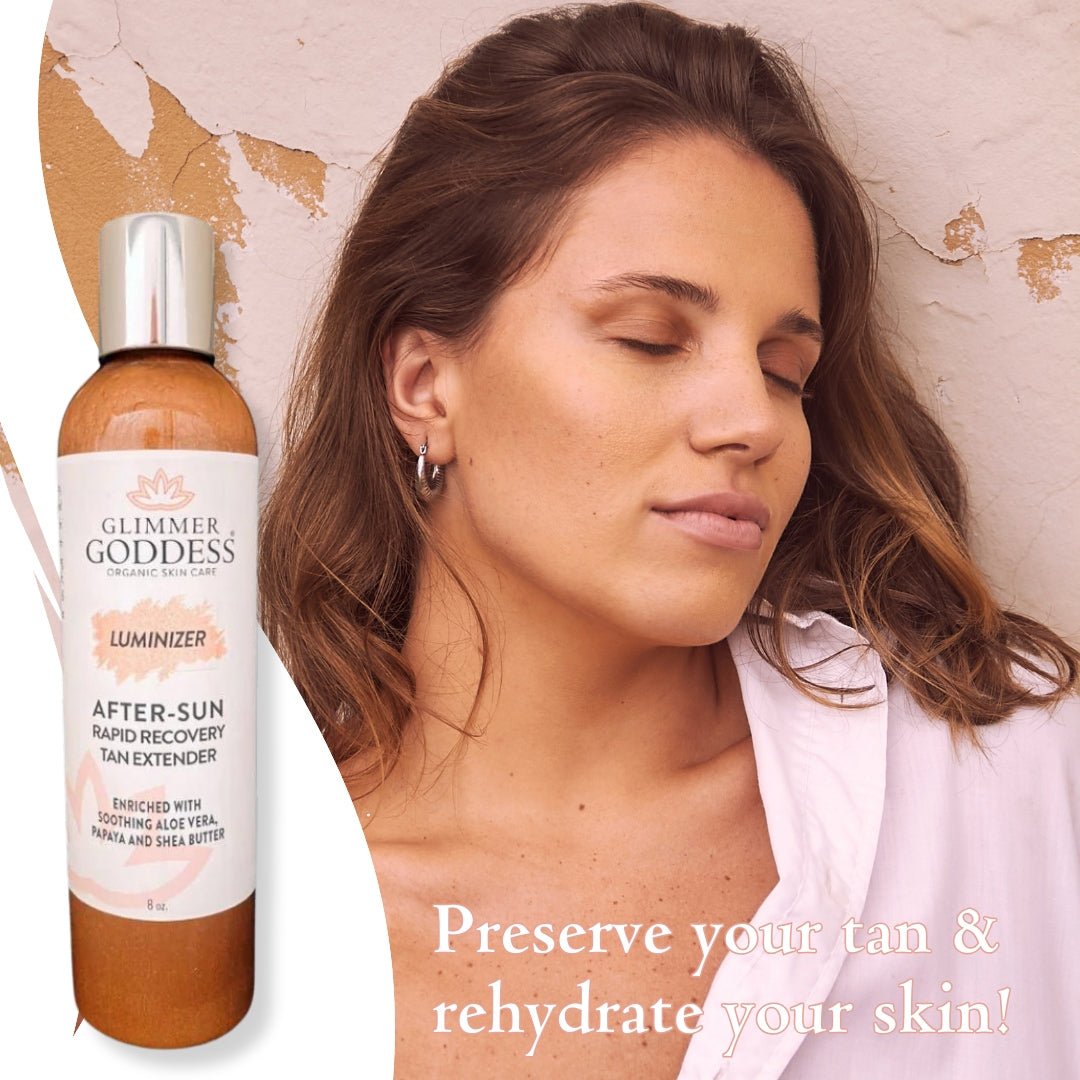 Organic After Sun Lotion & Tan Extender + Luminizing Shimmer - Trending Wellness Store