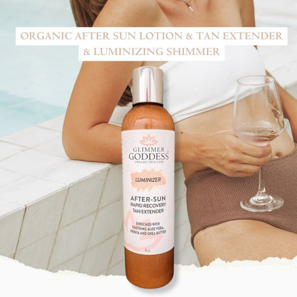Organic After Sun Lotion & Tan Extender – Luminizing Shimmer - Trending Wellness Store
