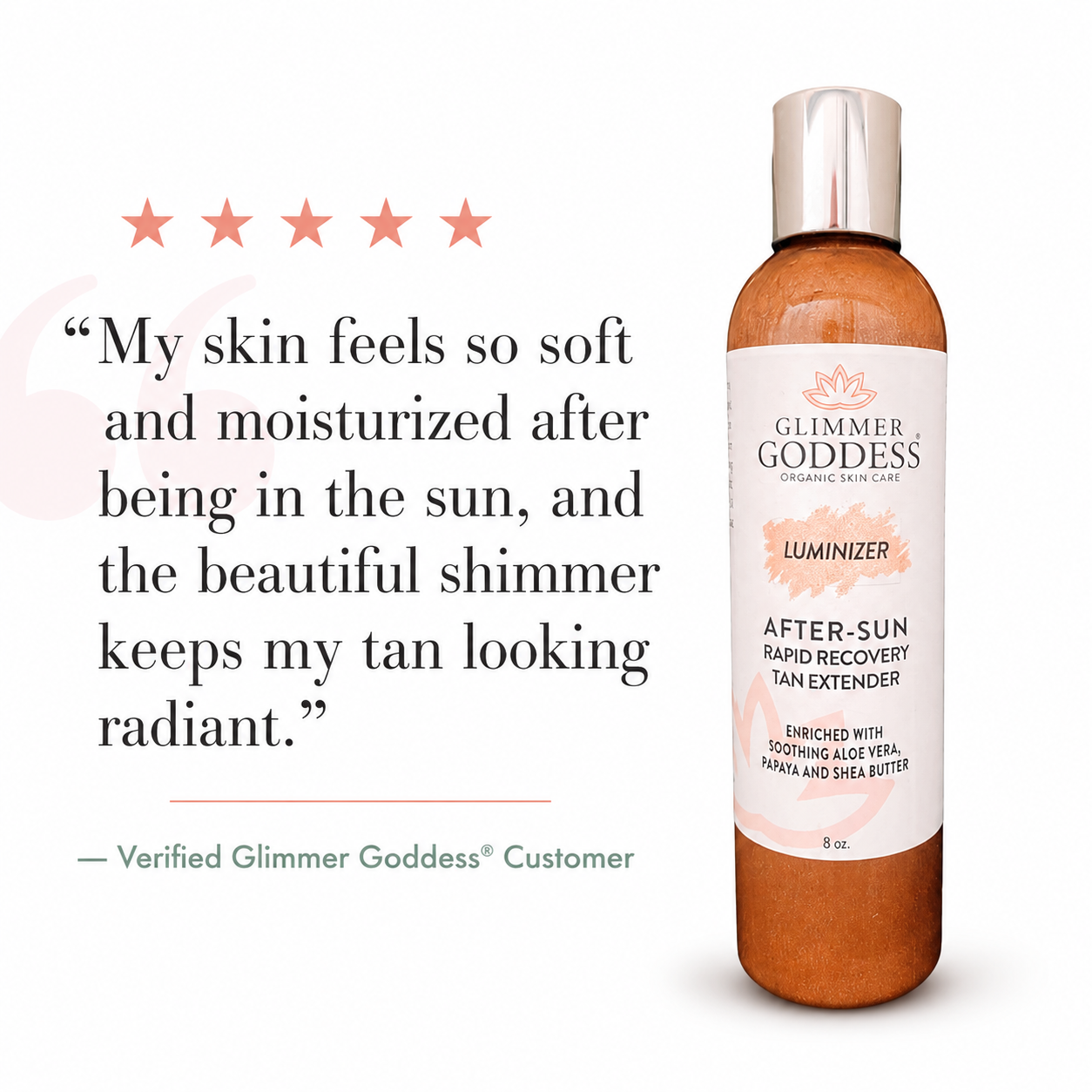 Organic After Sun Lotion & Tan Extender – Luminizing Shimmer - Trending Wellness Store