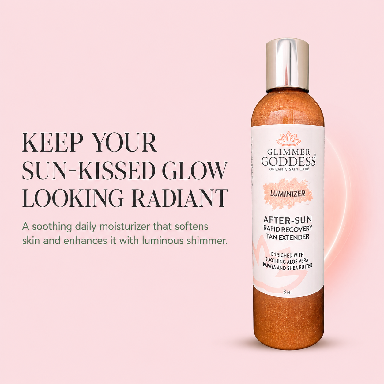 Organic After Sun Lotion & Tan Extender – Luminizing Shimmer - Trending Wellness Store