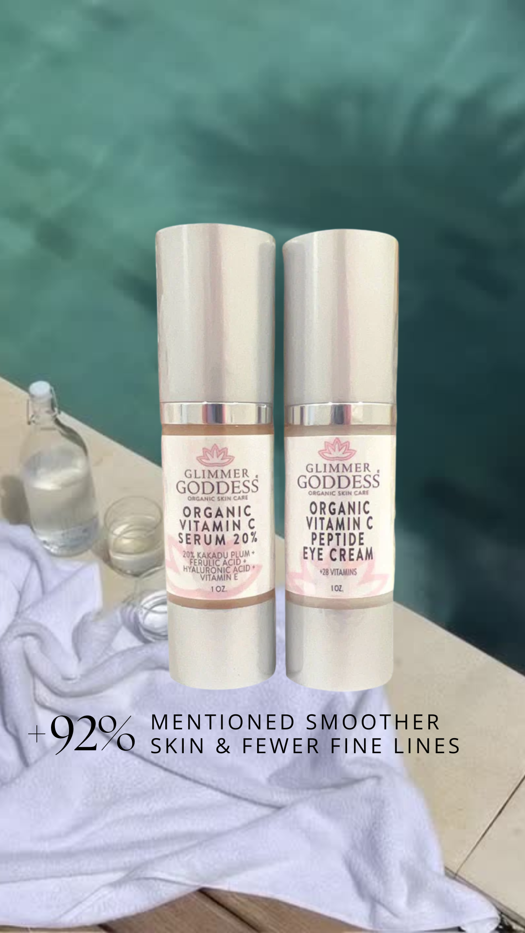 Organic Age Reversing Eye Serum – Instant Firming Treatment with Peptides & Vitamin C - Trending Wellness Store