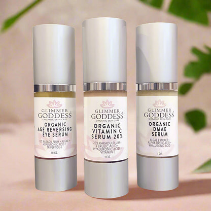 Organic Anti-Aging Trio – Vitamin C & Firming Serums - Trending Wellness Store