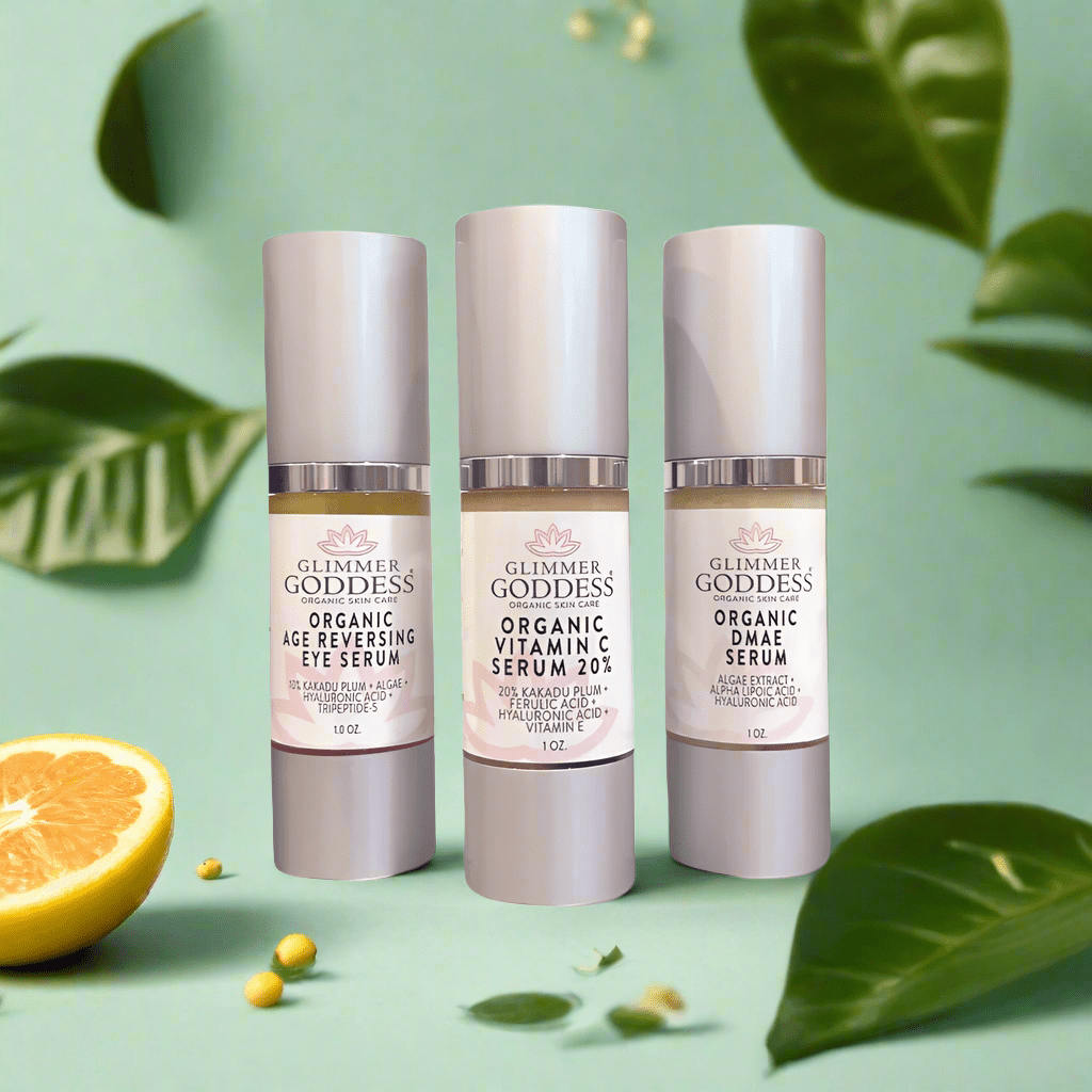 Organic Anti-Aging Trio – Vitamin C & Firming Serums - Trending Wellness Store