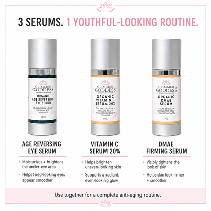 Organic Anti-Aging Trio – Vitamin C & Firming Serums - Trending Wellness Store