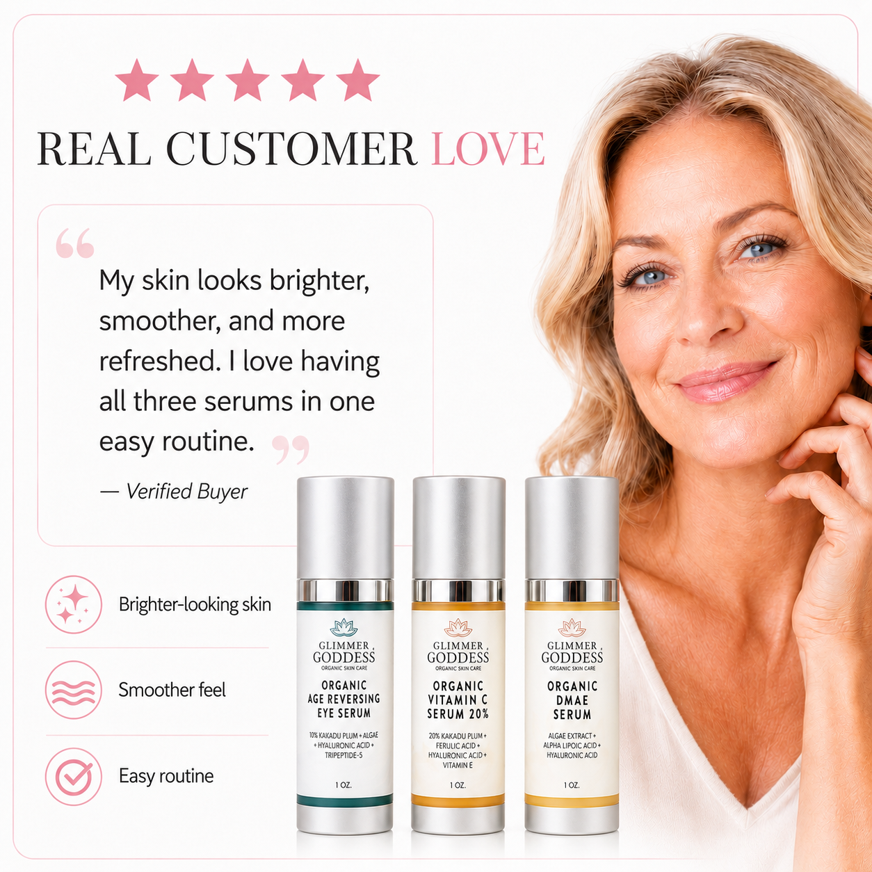 Organic Anti-Aging Trio – Vitamin C & Firming Serums - Trending Wellness Store