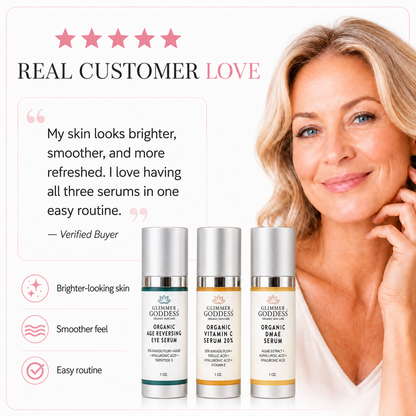 Organic Anti-Aging Trio – Vitamin C & Firming Serums - Trending Wellness Store