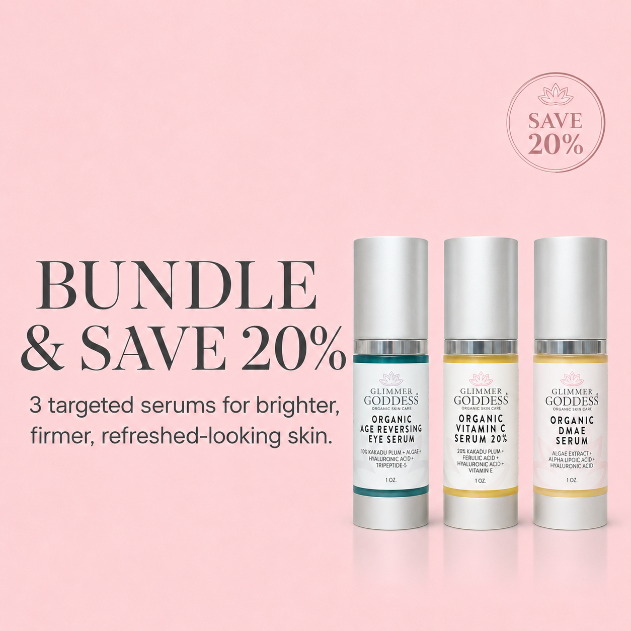 Organic Anti-Aging Trio – Vitamin C & Firming Serums - Trending Wellness Store