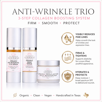 Organic Anti-Wrinkle Trio – 3-Step Collagen Boosting System - Trending Wellness Store