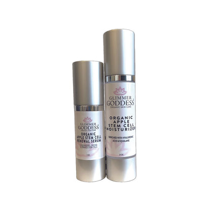 Organic Apple Stem Cell Duo – Plant-Based Anti-Aging Serum & Moisturizer Set for Firmness & Radiance - Trending Wellness Store