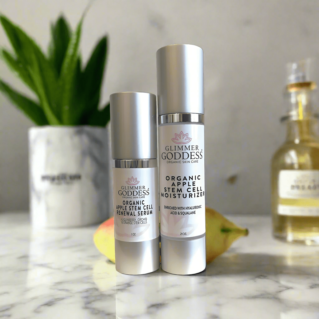 Organic Apple Stem Cell Duo – Plant-Based Anti-Aging Serum & Moisturizer Set for Firmness & Radiance - Trending Wellness Store