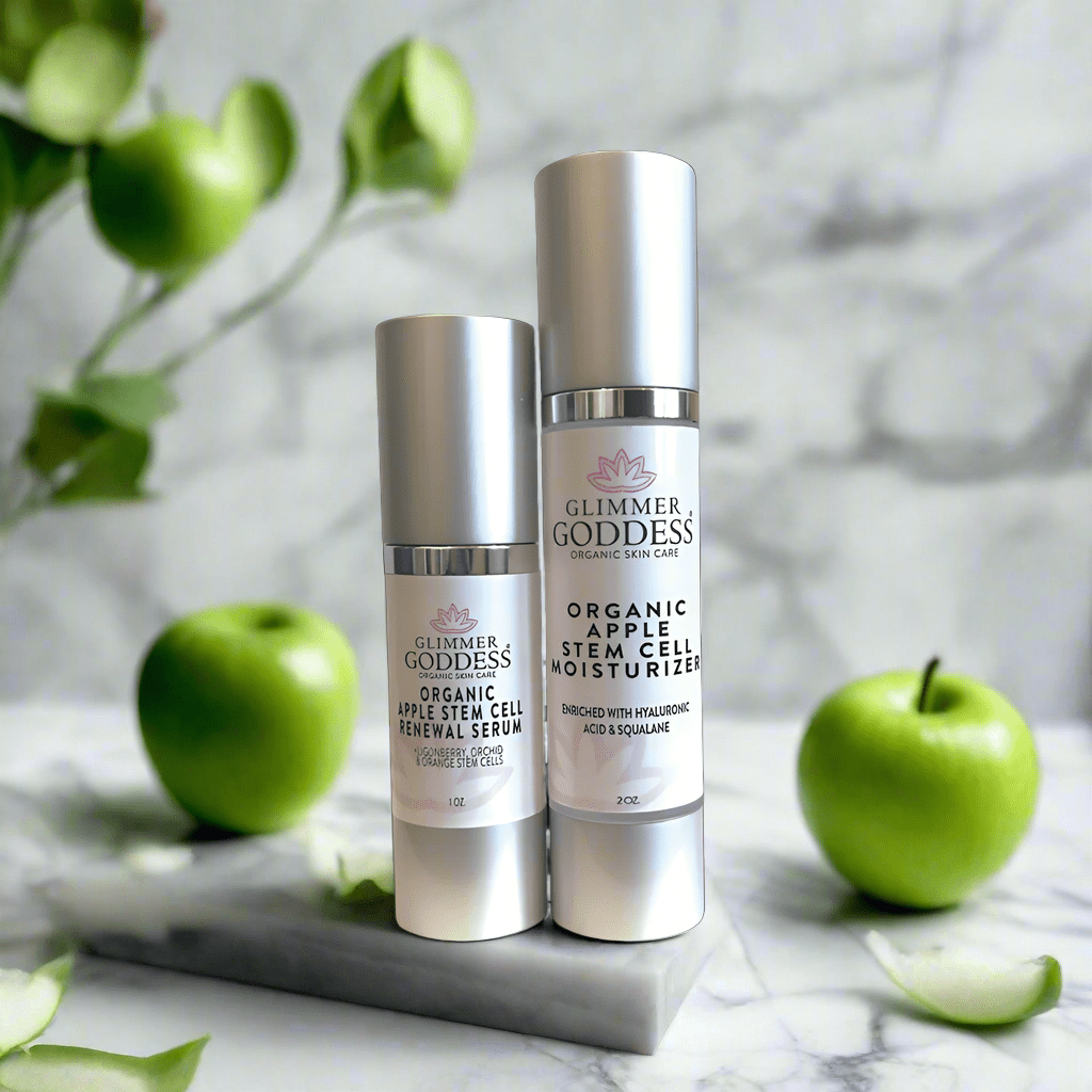 Organic Apple Stem Cell Duo – Plant-Based Anti-Aging Serum & Moisturizer Set for Firmness & Radiance - Trending Wellness Store