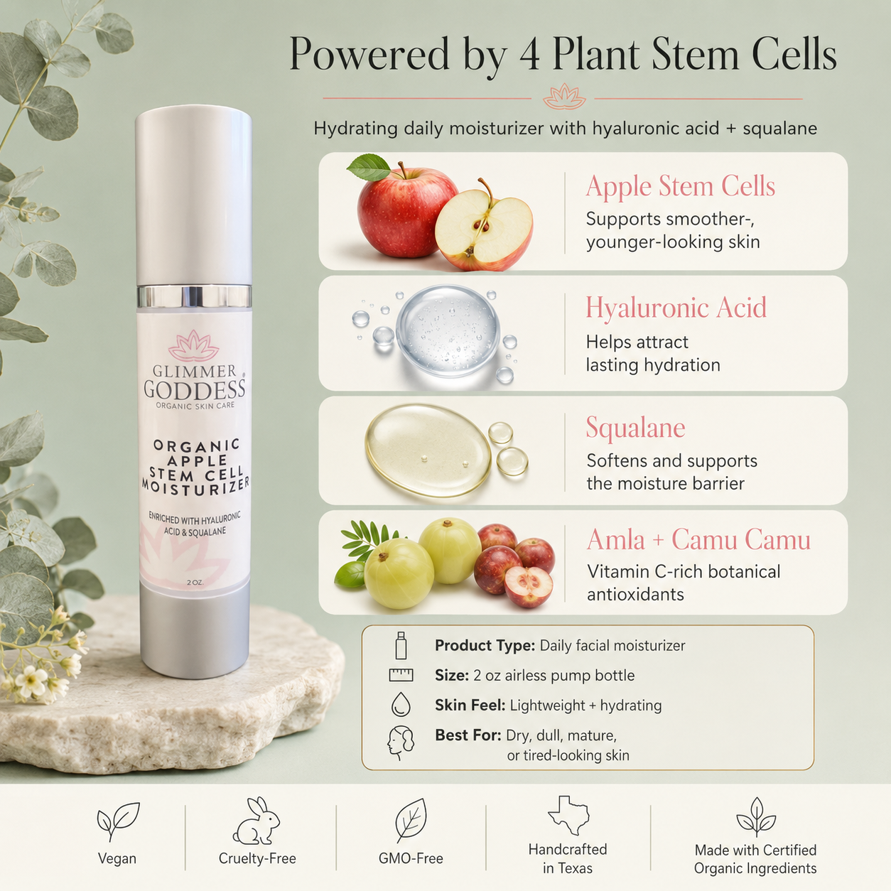 Organic Apple Stem Cell Moisturizer – Anti-Aging Treatment - Trending Wellness Store