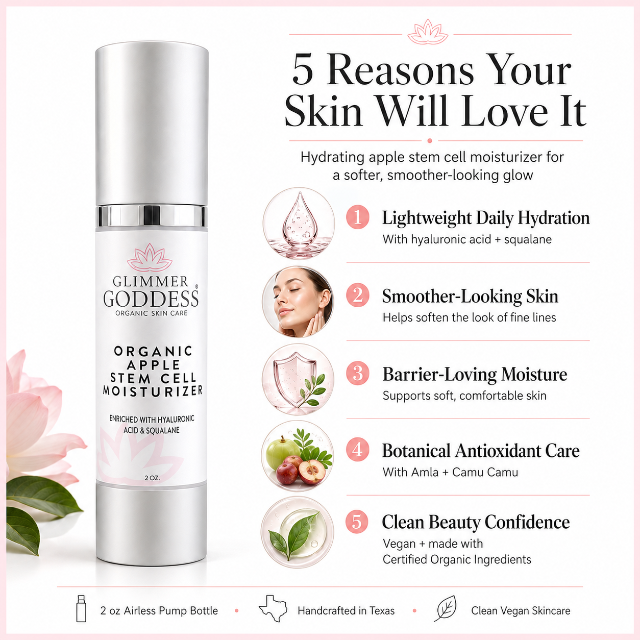 Organic Apple Stem Cell Moisturizer – Anti-Aging Treatment - Trending Wellness Store
